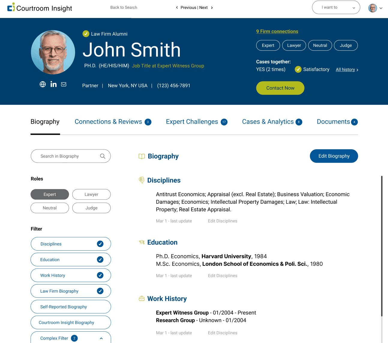 CI People Directory – Profile View