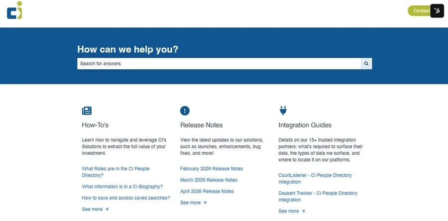 CI Knowledge Base screenshot